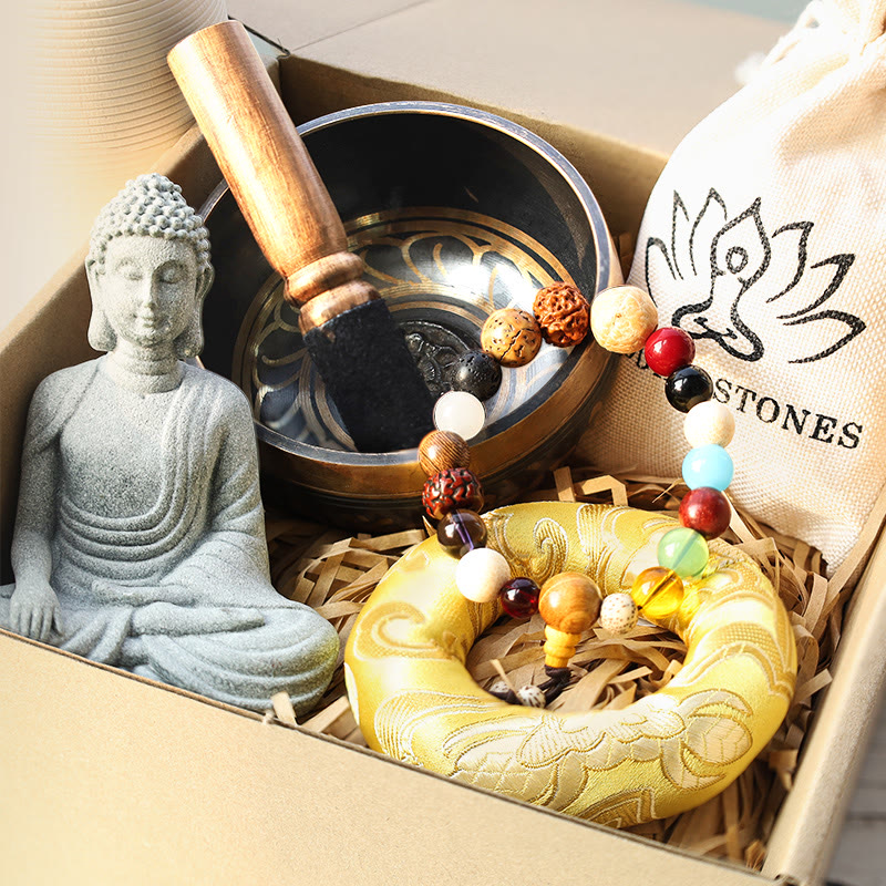 Buddha Stone Tibetan Meditation Peace Gift Bundle Meditation Healing Gift Bundle BS 1