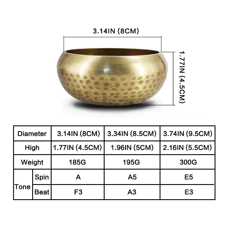 Tibetan Meditation Sound Bowl Handcrafted for Healing and Mindfulness Singing Bowl Set Singing Bowl buddhastoneshop 1